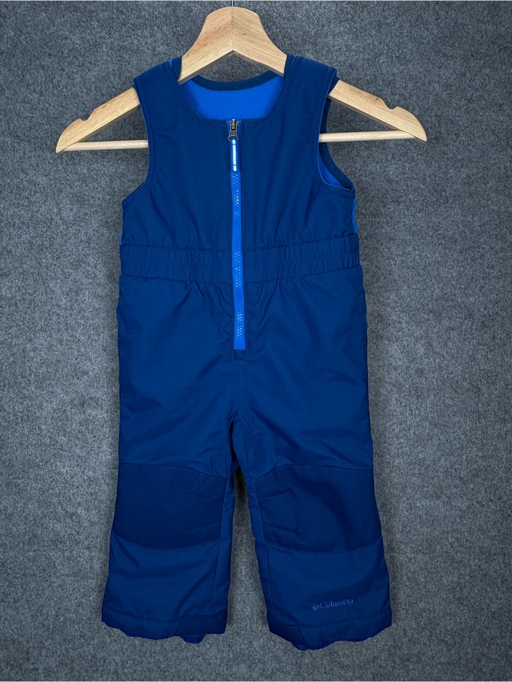 Columbia Omni-Tech Snow Bibs Toddler 18-24 Months Blue Waterproof